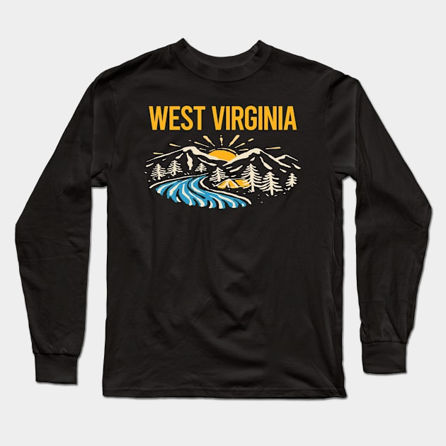 Nature Landscape West Virginia Long Sleeve T-Shirt by rosenbaumquinton52